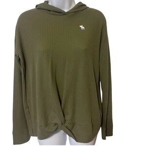Abercrombie Kids olive green pullover hoodie